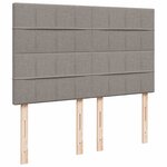 vidaXL Sommier à lattes de lit avec matelas Taupe 140x190 cm Tissu