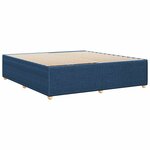 vidaXL Cadre de lit sans matelas bleu 200x200 cm tissu
