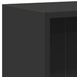vidaXL Bibliothèque Noir 60x24x76 cm Bois d'ingénierie