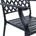 vidaXL Chaises d'extérieur lot de 4 design maillé acier anthracite
