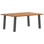 vidaXL Table à manger marron clair bois de chêne massif rectangulaire