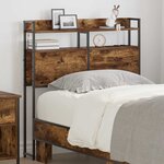 vidaXL Tête de lit avec étagère Chêne fumé 80 cm Bois d'ingénierie