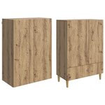 vidaXL Ensemble de Meubles 2 Pièces Chêne artisanal Bois d'ingénierie