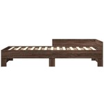 vidaXL Cadre de lit chêne marron 90x200 cm bois d'ingénierie