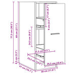 vidaXL Armoire d'apothicaire blanc 30x41x77 5 cm bois d'ingénierie