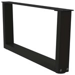vidaXL Pieds de table basse en forme de V  2 pièces  noir  70 x (30-31 3) cm  acier