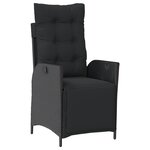vidaXL Ensemble de repas de jardin 7 pièces en Rattan poli noir