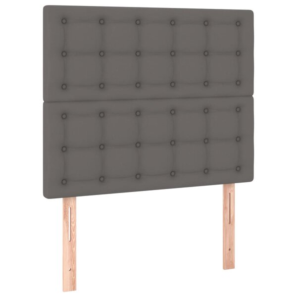 vidaXL Tête de lit Gris 90x5x118/128 cm Similicuir