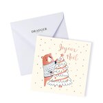 Carte De Vœux Etincelle Ours Sapin Joyeux Noël - Draeger paris