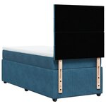 vidaXL Sommier à lattes de lit et matelas Bleu foncé 80x200 cm Velours