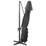 vidaXL Parasol de jardin en porte-à-faux avec double toit anthracite