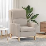 vidaXL fauteuil Gris clair 76 x 94 x 102 cm tissu