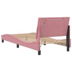 vidaXL Cadre de lit avec LED sans matelas Hanko rose 90x200 cm velours
