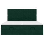 VidaXL Cadre de lit ottoman avec matelas vert foncé 180x200cm velours