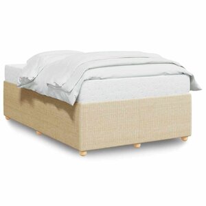 vidaXL Cadre de lit sans matelas crème 120x190 cm tissu