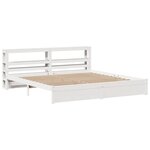 vidaXL Cadre de lit avec tête de lit sans matelas blanc 200x200 cm