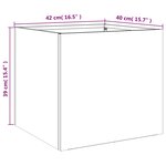 vidaXL Jardinières 2 Pièces argenté 42x40x39 cm acier galvanisé