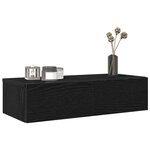 vidaXL Étagère murale avec tiroirs noir 60x26 5x15cm bois d'ingénierie