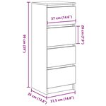 vidaXL Buffet vieux bois 37 5x35x99 cm bois d'ingénierie
