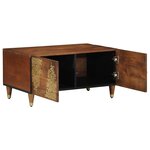 vidaXL Table basse marron miel 80 x 50 x 40 cm bois de manguier massif