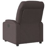 vidaXL Fauteuil inclinable électrique Marron foncé Tissu