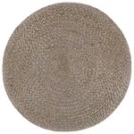 vidaXL Pouf fait à la main Gris clair 45 x 30 cm Jute