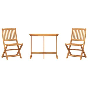 vidaXL Ensemble à manger de jardin pliable 3 Pièces bois d'acacia massif