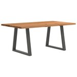 vidaXL Table à manger marron clair bois de chêne massif rectangulaire