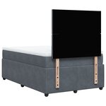 vidaXL Sommier à lattes de lit et matelas gris foncé 120x190cm velours
