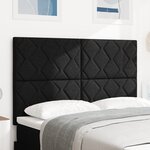 Tête de Lit LED vidaXL Design Blocs Diamants Noir 144 cm Tissu