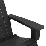 vidaXL Chaise berçante Adirondack noire 73 5x92x90 cm HDPE