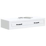 vidaXL Table d'appoint murale Blanc 87 5 x 34 5 x 17 cm
