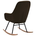 vidaXL Chaise à bascule Marron Tissu