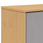 vidaXL Armoire à chaussures OLDEN gris et marron bois massif de pin
