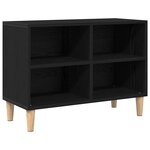 vidaXL Meuble TV Noir 69.5 x 30 x 50 cm Bois d'ingénierie
