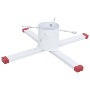 vidaXL Support de sapin de Noël blanc 61x61x15 5 cm