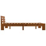 vidaXL Cadre de lit Marron miel Bois de pin massif 120x200 cm