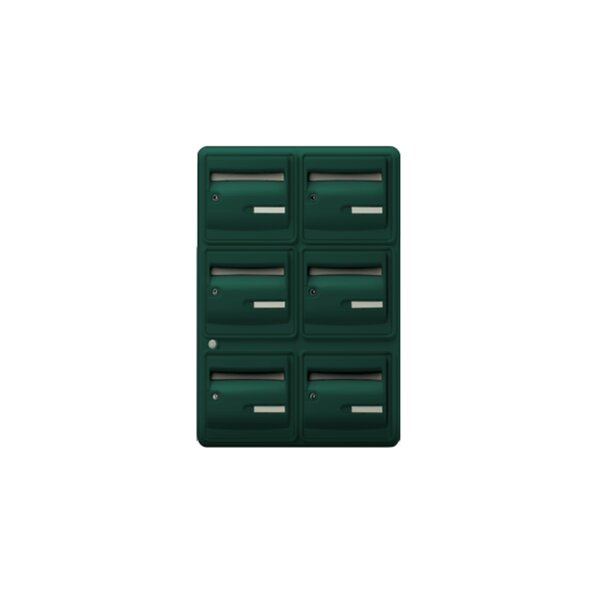 Bloc de boites aux lettres collectives extérieures · B6 - Vert mousse