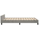 vidaXL Cadre de lit sans matelas gris clair 120x190 cm velours