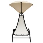 vidaXL Chaise longue avec auvent crème 167x80x195 cm tissu et acier
