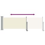 vidaXL Auvent latéral rétractable de patio 80x300 cm Crème