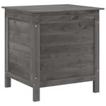 vidaXL Boîte de rangement de jardin anthracite bois massif de sapin