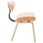 vidaXL Chaises à manger lot de 6 crème bois courbé et similicuir