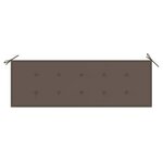 vidaXL Banc de jardin empilable et coussin 159 cm Bois de teck massif