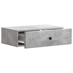 vidaXL Table d'appoint murale Gris béton 59 x 34 5 x 17 cm