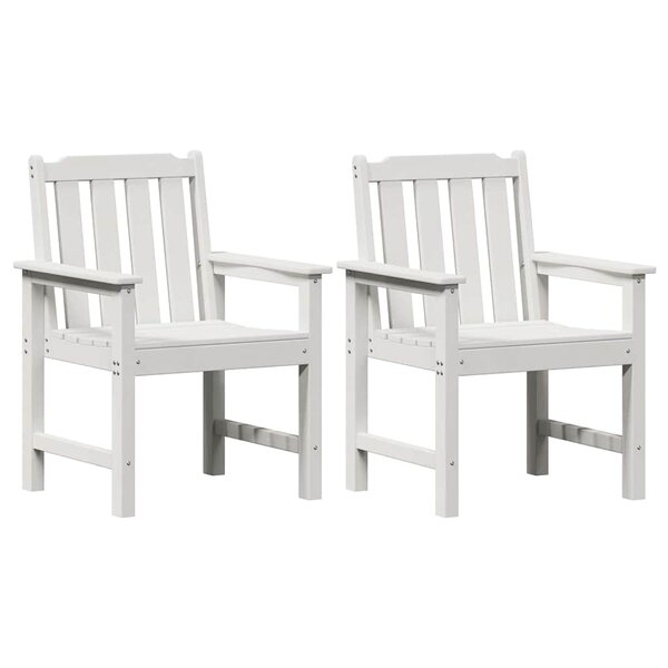 vidaXL Chaise de jardin. 2 Pièces Blanc 65 5 x 59 x 88cm Plastique