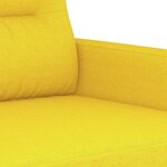 vidaXL Ensemble de canapés 3 Pièces avec coussins jaune clair tissu