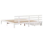 vidaXL Cadre de lit avec tiroirs sans matelas blanc 180x200 cm