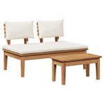 vidaXL Ensemble de bancs de jardin en bois massif - 2 pièces