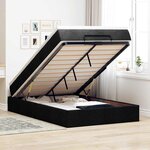 vidaXL Cadre de lit ottoman avec matelas noir 120x200cm tissu